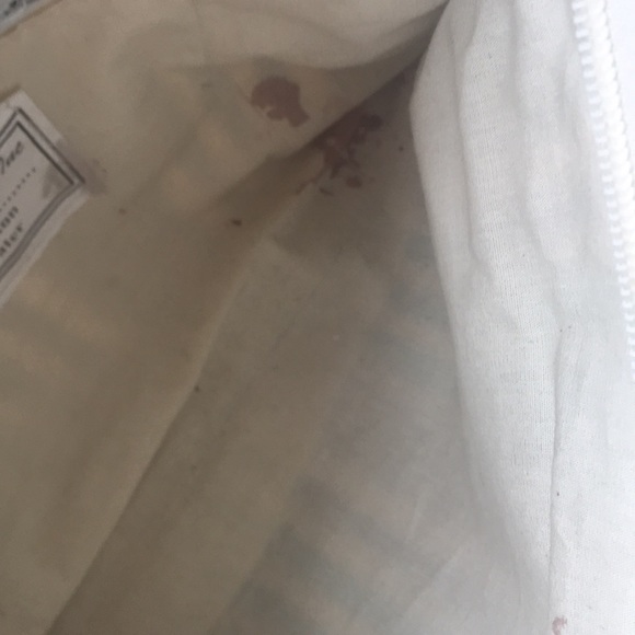 Striped clutch with leather detail - Picture 5 of 5